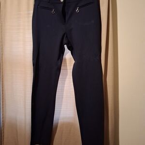 Soho Midnight Blue Trousers with Chic Zipper Details